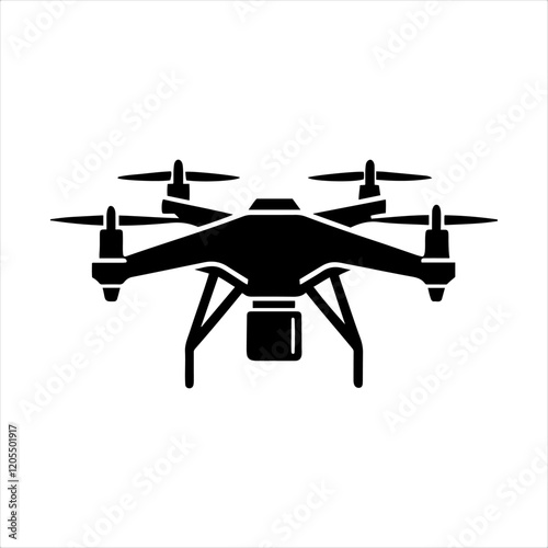 Drone icon, Quadcopter vector icon. Drone with camera Icon Flat Style Isolated Vector Illustration, isolated on white background