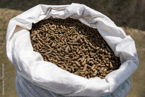 Fotografia A background from a feed additive for raising animals
