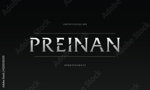 Classic typography serif font. Uppercase, lowercase, ligatures, ampersand, alternate, and number. Vector illustration word. Lettering Minimal Fashion Designs Romance Elegant.