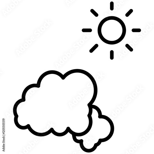 Sunny Line Icon Style