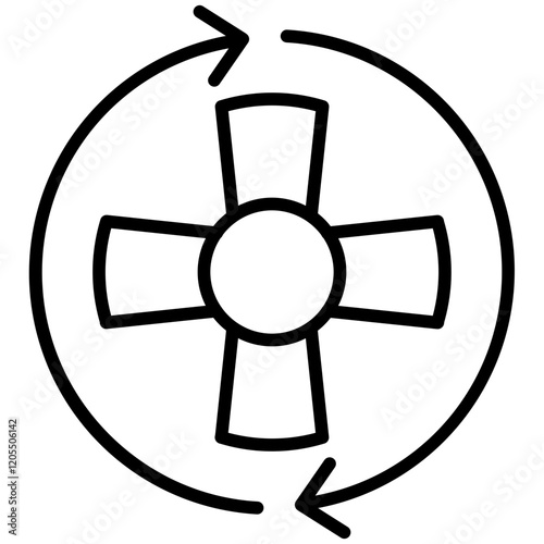Hazardous Line Icon Style