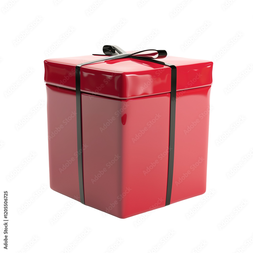 Large Festive Gift Box with Elegant Bow, 3D Render of a Conceptual Present Design, Isolated on Transparent Background Large Festive Gift Box with Elegant Bow, 3D Render of a Conceptual Present Design, Isolated on Transparent Background