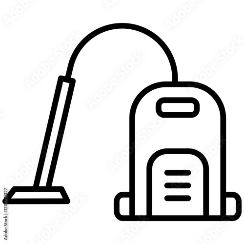 Vacuum Cleaner Line Icon Style