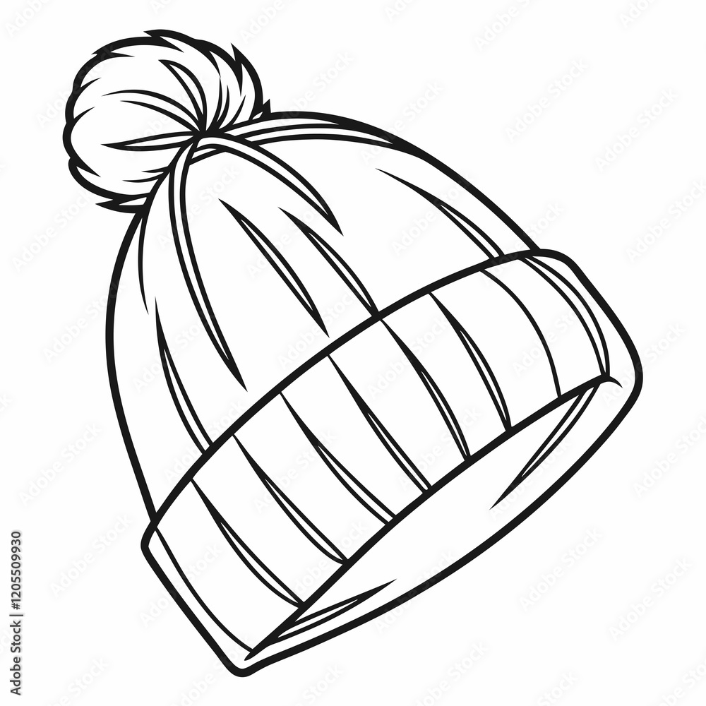 warm hat Black vector illustration warm hat Black vector illustration