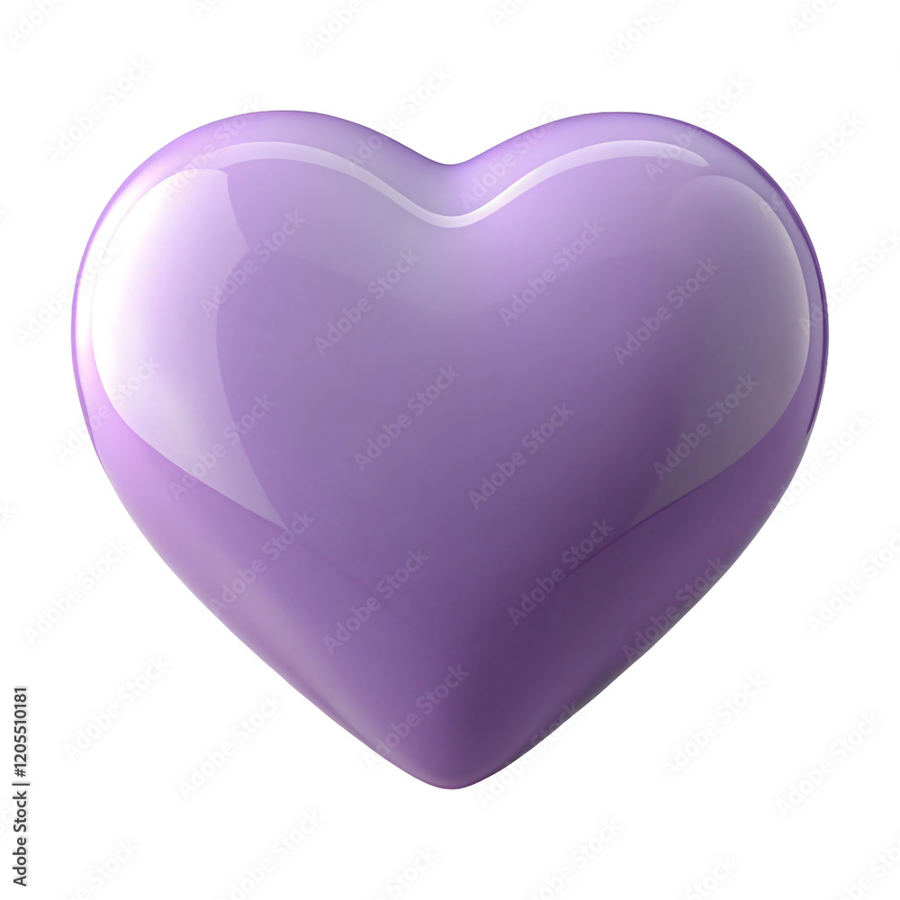 Glossy 3d purple heart isolated on transparent white background, clipping path, PNG Glossy 3d purple heart isolated on transparent white background, clipping path, PNG