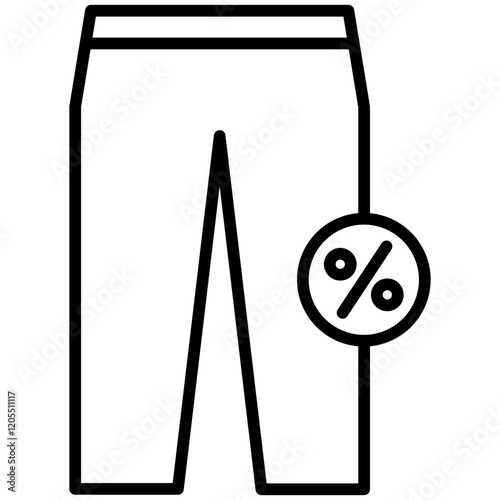 Pant Sale Line Icon Style