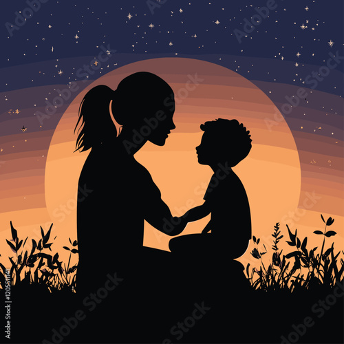 silhouette of a couple kissing