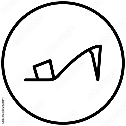Heel Sale Line Icon Style