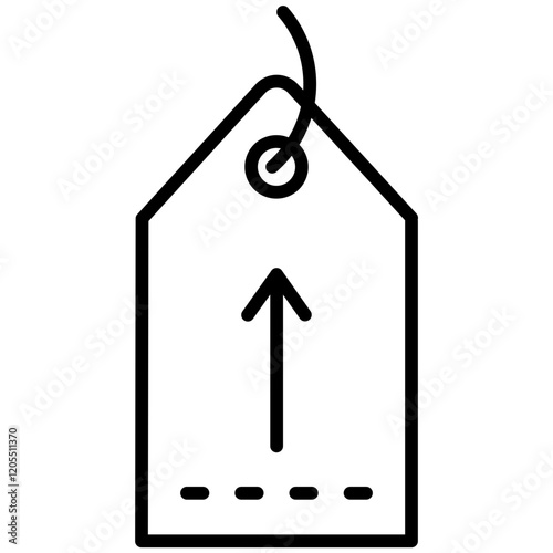 Price Tag Line Icon Style