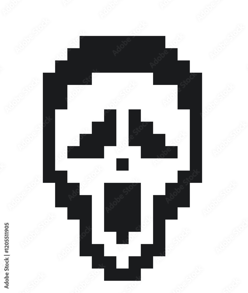 Obraz premium pixel scream ghost