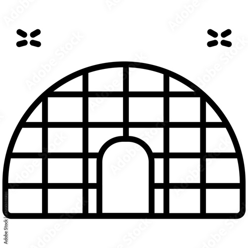 Igloo Line Icon Style