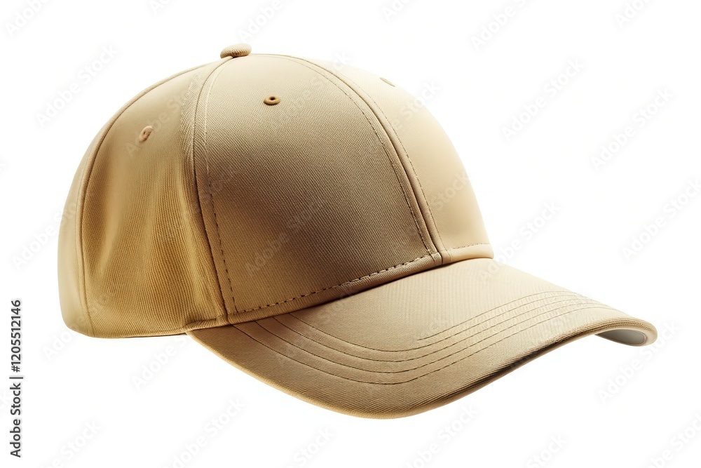 Fototapeta premium Stylish Beige Baseball Cap Silhouette - Sun Protection & Casual Wear