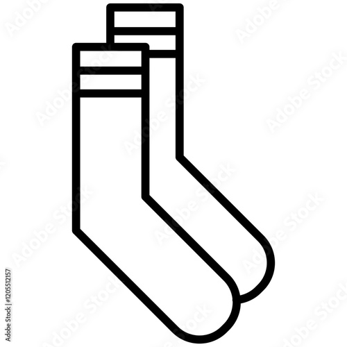 Socks Line Icon Style