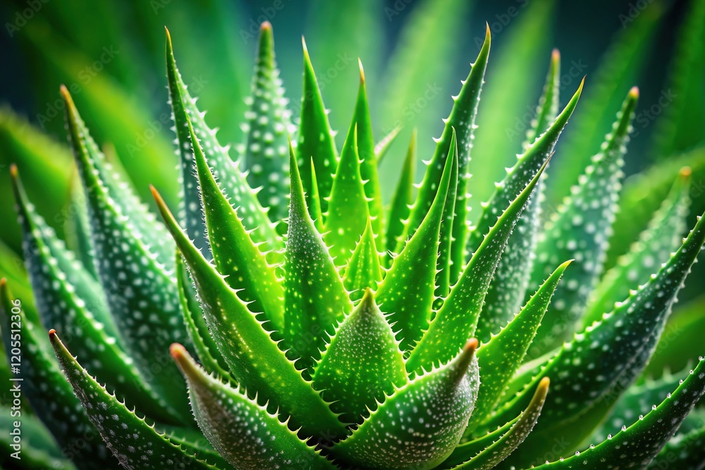 Fototapeta premium Three Succulent Aloe Vera Plants Isolated on Transparent Background for Design Elements