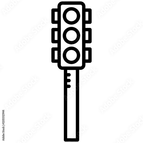 Traffic Lights Line Icon Style