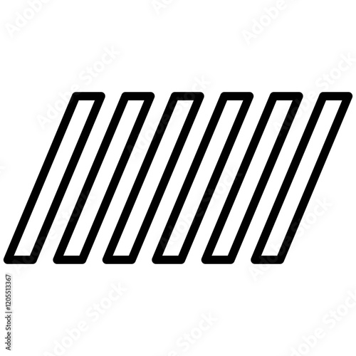 Pedestrian Line Icon Style