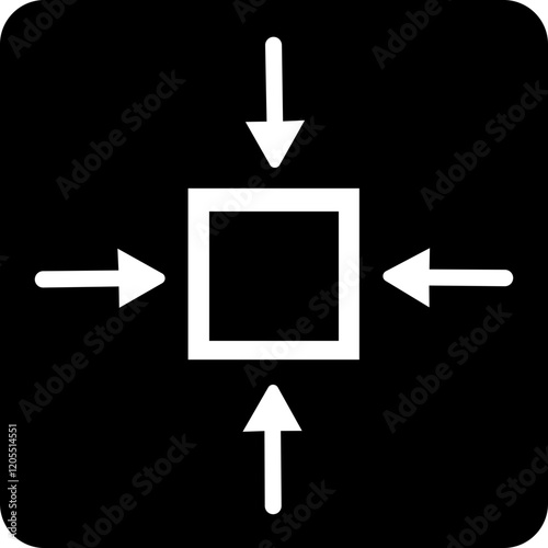 Minimize icon.Minimize icon rally compact size small scale arrows icons . shrink icon resize in arrows.minimize icon four 4 arrows icon meeting point.Minimize Icon with reflection on white background.