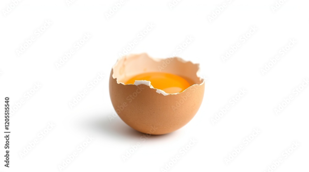 Golden Yolk in Cracked Eggshell: A Minimalist Still Life Golden Yolk in Cracked Eggshell: A Minimalist Still Life