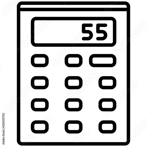 Calculator Line Icon Style