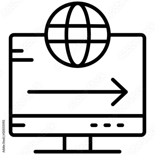 Redirect Line Icon Style