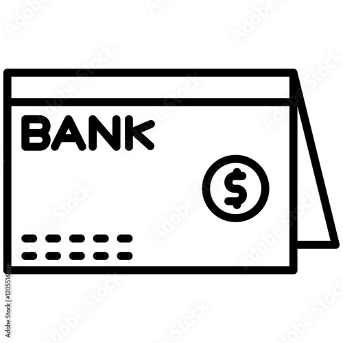 Passbook Line Icon Style
