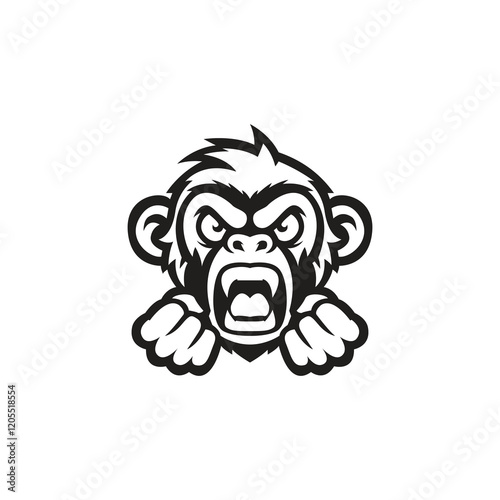 Head monkey vector for logo and mascot photo