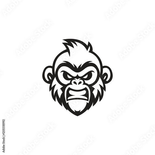 Head monkey vector for logo and mascot