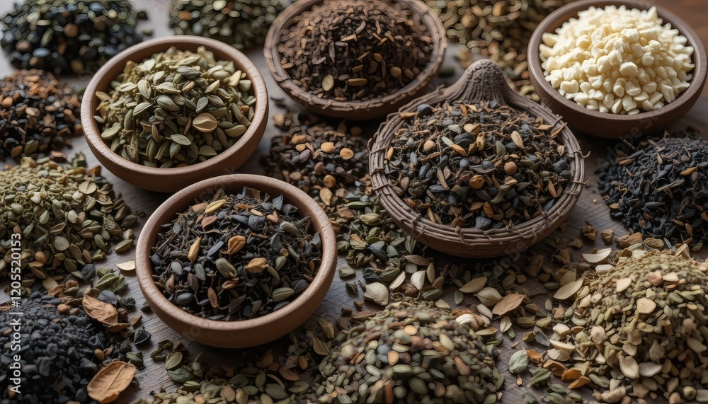Assortment of Aromatic Teas and Herbal Blends Assortment of Aromatic Teas and Herbal Blends
