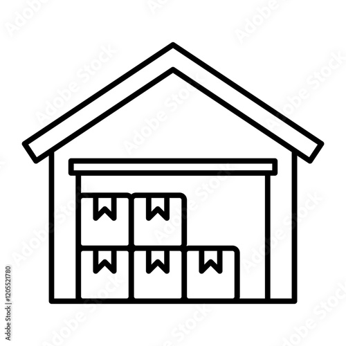 Warehouse outline icon