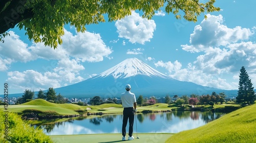 Golfing with a Majestic View of Mount Fuji in Japan