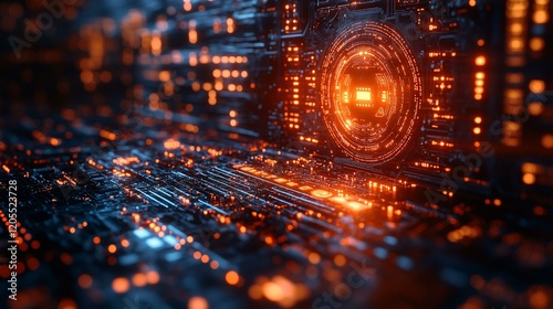 A flow of encrypted data with elliptic curve cryptography keys, symbolizing protection against cyber threats. 289