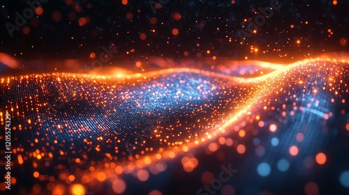 An abstract image showing encrypted data moving across the internet with no one able to access it except the sender and receiver. 341