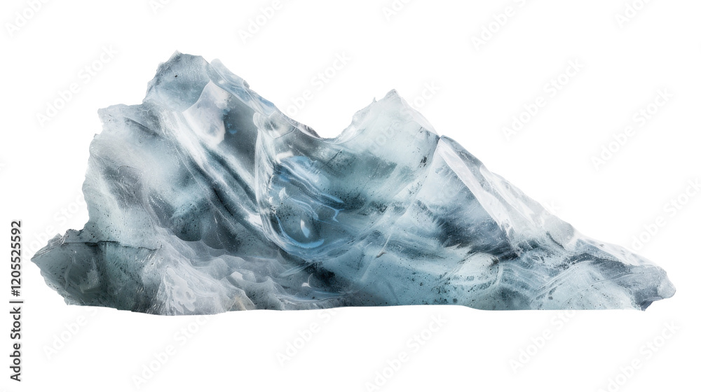 Naklejka premium Massive iceberg on transparent background 