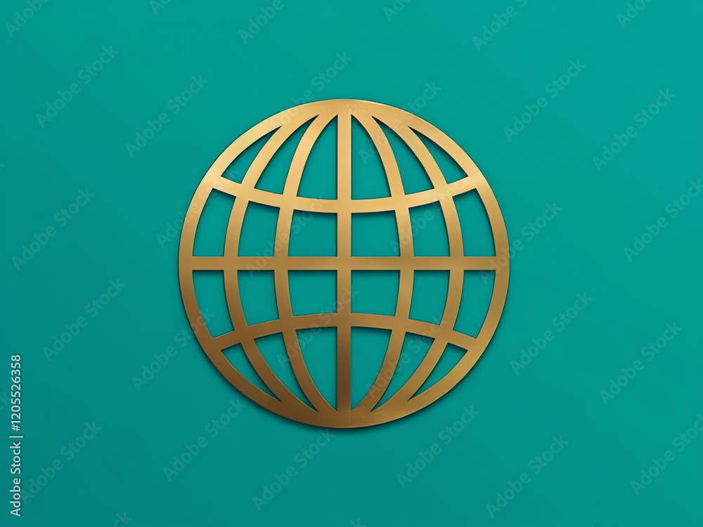 Globe icon with latitude and longitude lines, simple globe symbol, abstract earth illustration with grid design, network, communication, connection, map, world, symbol Globe icon with latitude and longitude lines, simple globe symbol, abstract earth illustration with grid design, network, communication, connection, map, world, symbol
