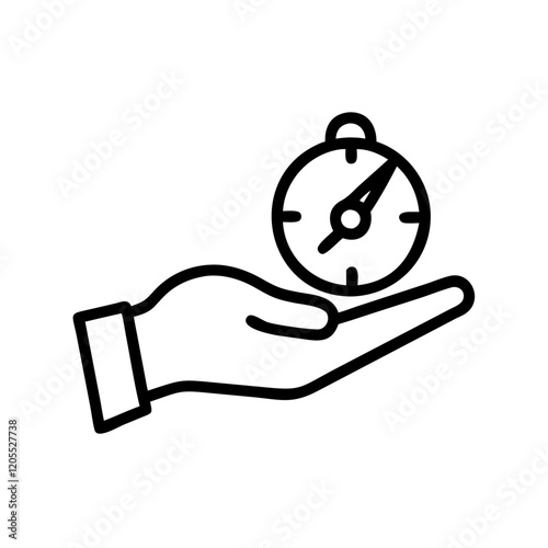 Hand holding a compass symbolizing guidance and navigation