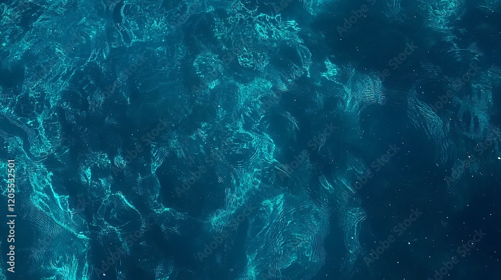 Obraz premium Abstract Teal Water Texture Background Deep Ocean Surface Ripple Pattern