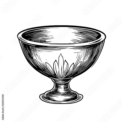 Ornate silver bowl with intricate design showcasing craftsmanship and elegance in a classic style