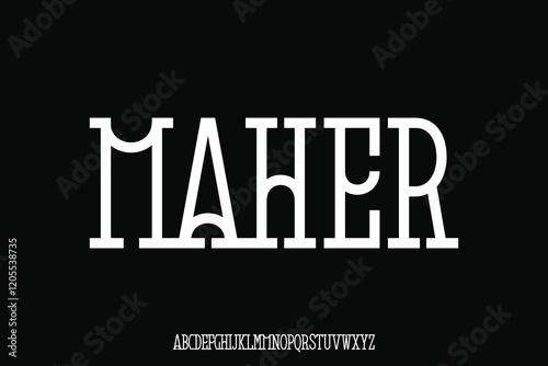 Display alphabet font vector design suitable for headline, poster, logo, magazine and many more