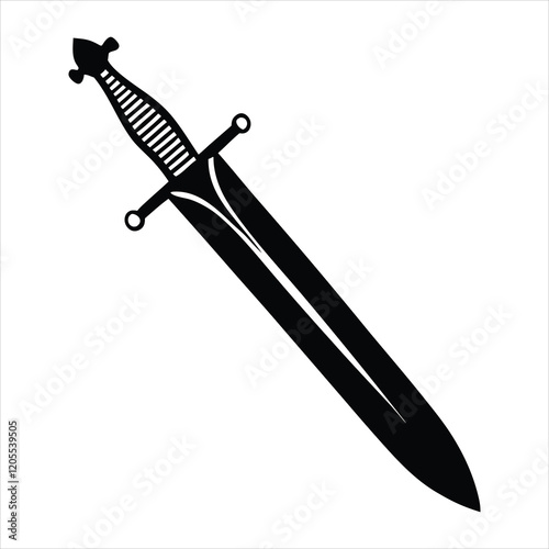 Stylish Weapon Silhouette Illustration for Crafts
