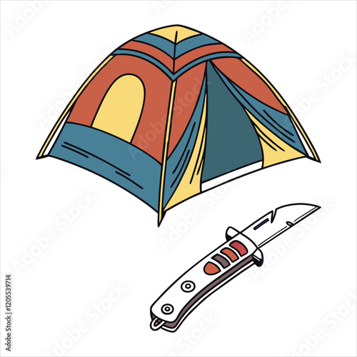 Camping Elements Vector