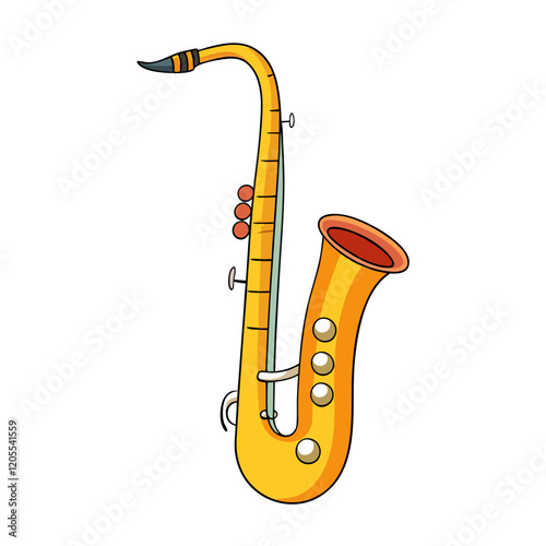 saxophone isolated on white background