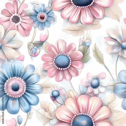 Seamless watercolor floral pattern