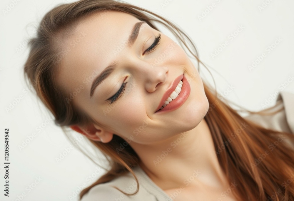 Relaxed female portrait with a yawn Relaxed female portrait with a yawn