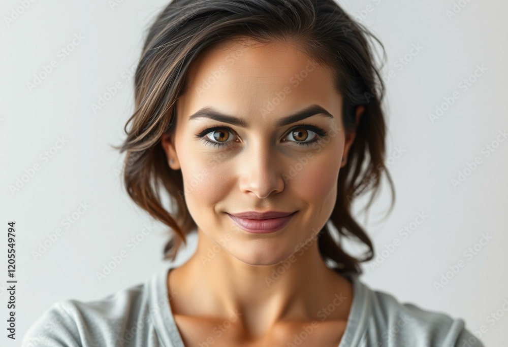 Portrait of a strong woman with a determined expression Portrait of a strong woman with a determined expression