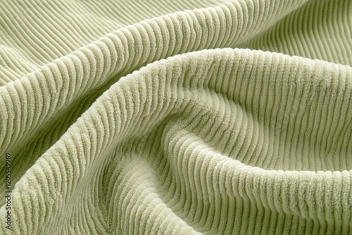 Wallpaper Mural Textured Close-Up of Dark Olive Green Corduroy Fabric Displaying Its Unique Ridges and Soft Surface Torontodigital.ca