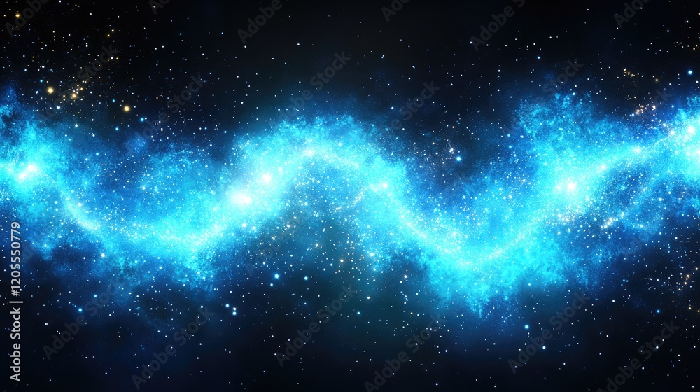 Fototapeta premium Celestial Nebula Swirling Through Dark Space