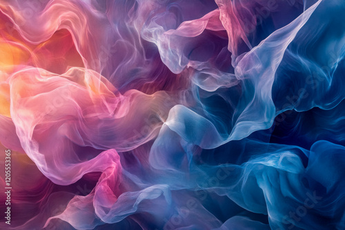Colorful abstract waves and swirls create a mesmerizing visual experience in a vibrant digital artwork