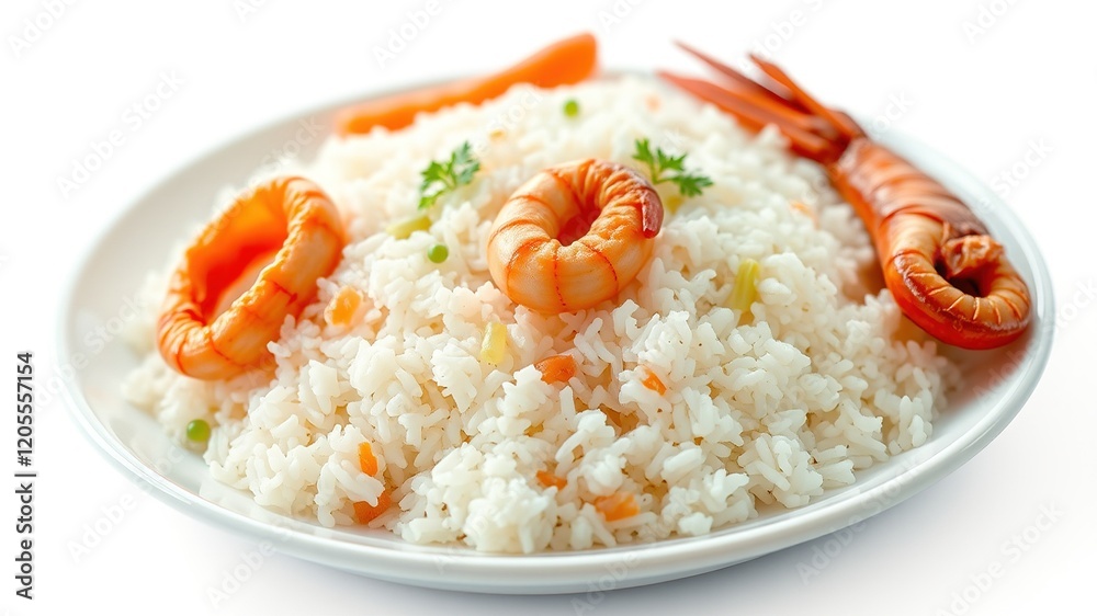 Delicious Seafood Rice Dish, Gourmet Meal, Asian Cuisine Delicious Seafood Rice Dish, Gourmet Meal, Asian Cuisine