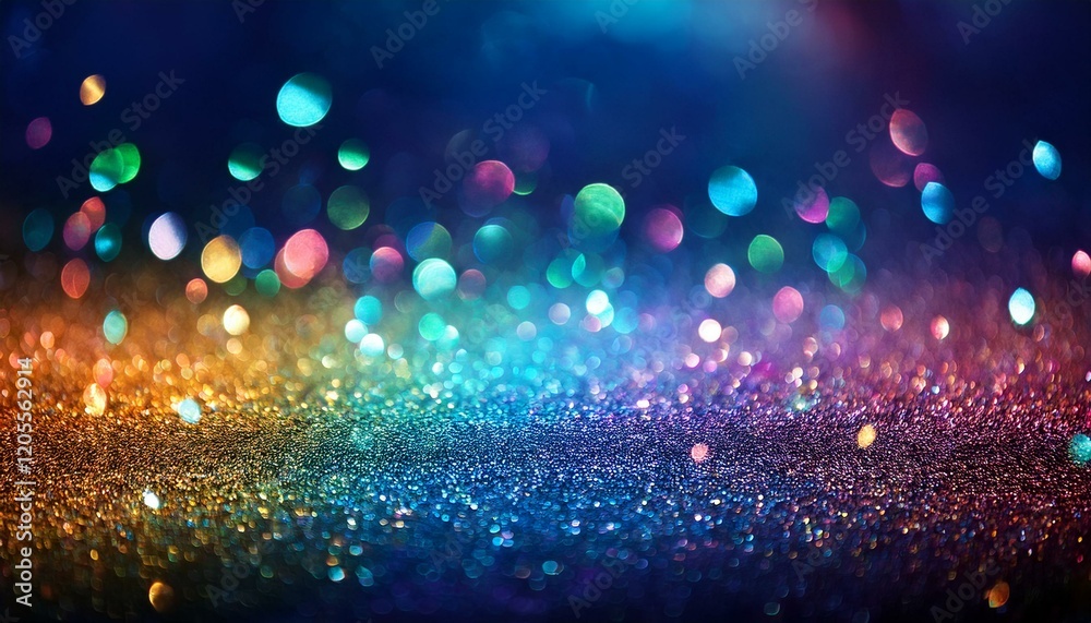 Fototapeta premium glitter on dark background Bokeh effect wallpaper graphic resource