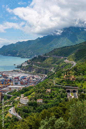 Large seaport and transport hub in the Italian city of Salerno on the coast of the Gulf of Naples in the Mediterranean